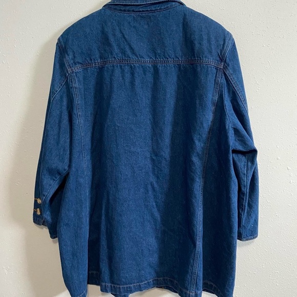 NWT Gitano Vintage 90s Blue Jean Jacket Blazer - Picture 7 of 7